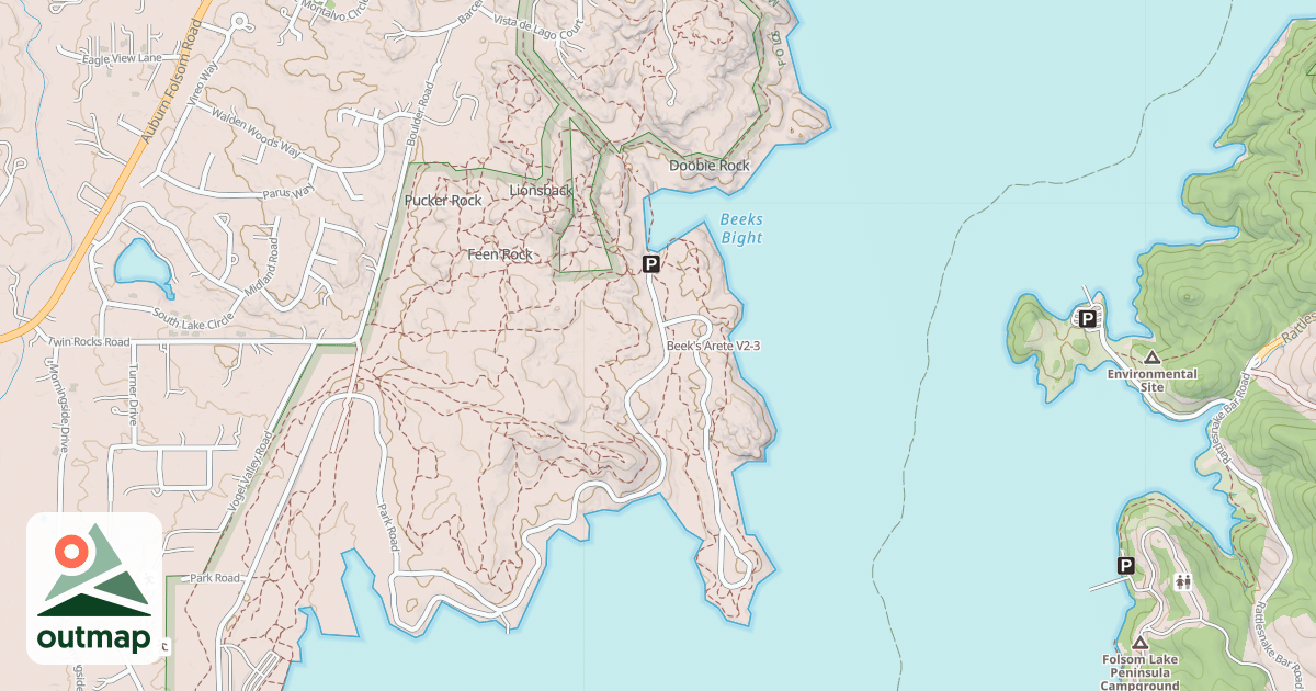 Map of Beek's Arete