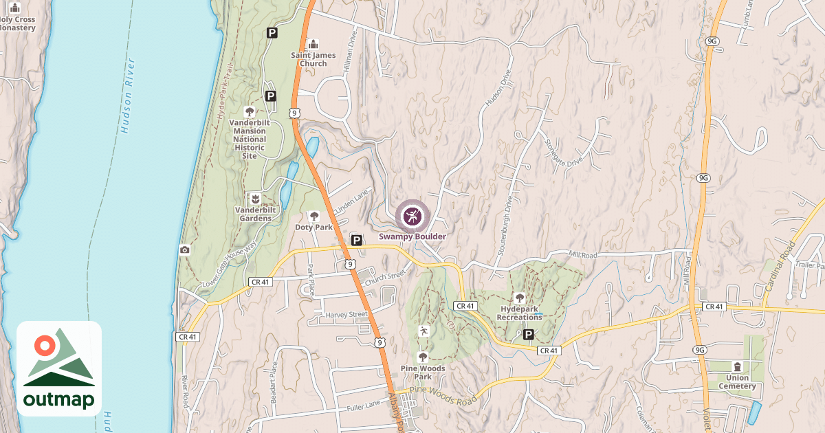 Map of Swampy Boulder