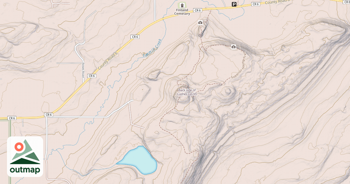 Map of Back side of Lushes Lip