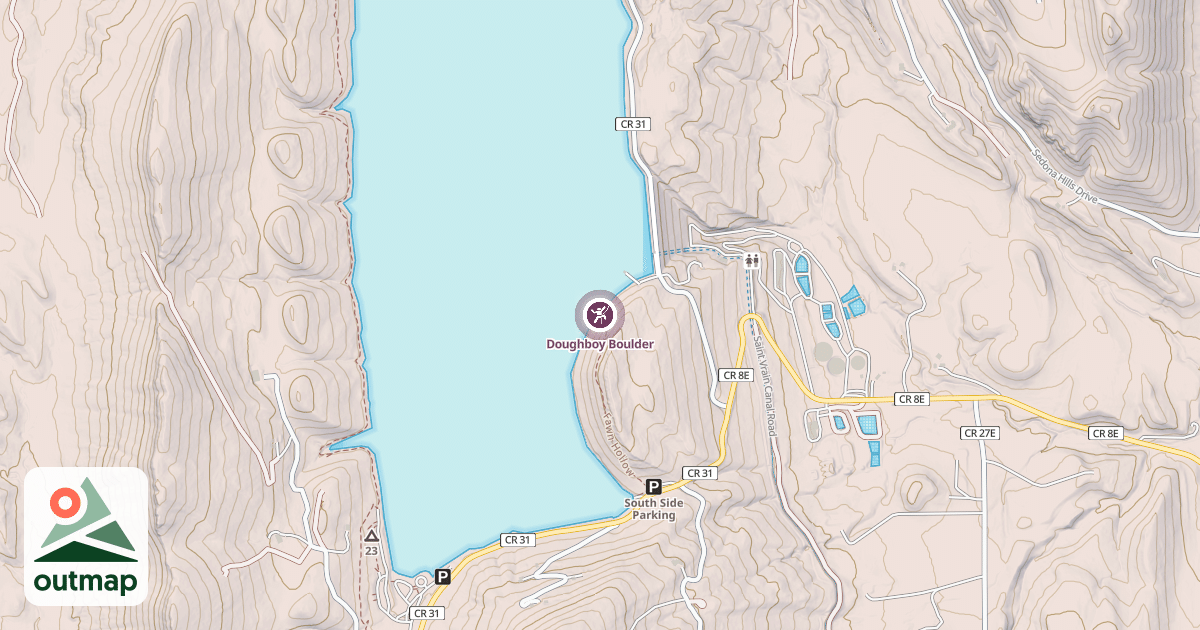 Map of Doughboy Boulder