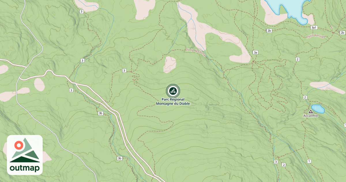 Map of Parc Régional Montagne du Diable