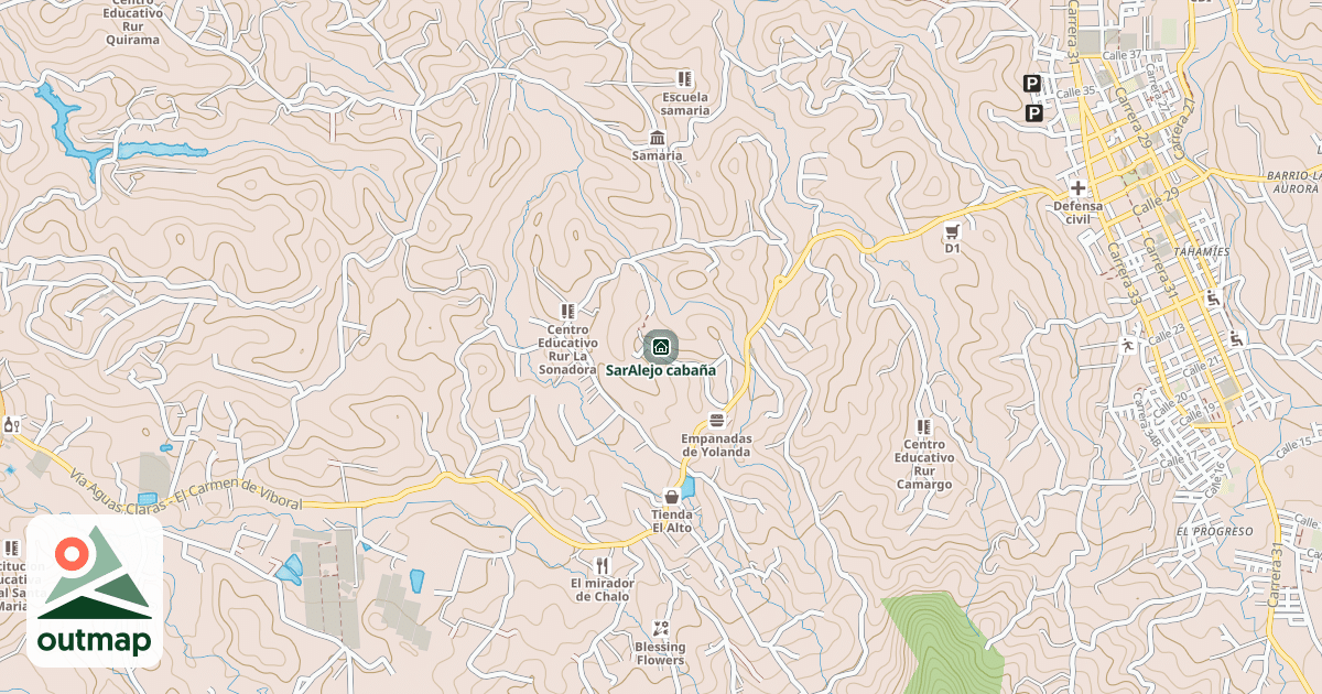 Map of SarAlejo cabaña