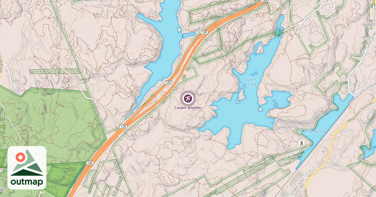 Map of Carpet Boulder