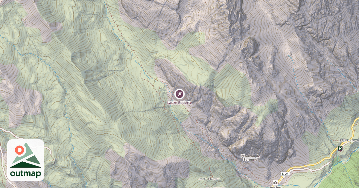 Map of Lauze Roberte