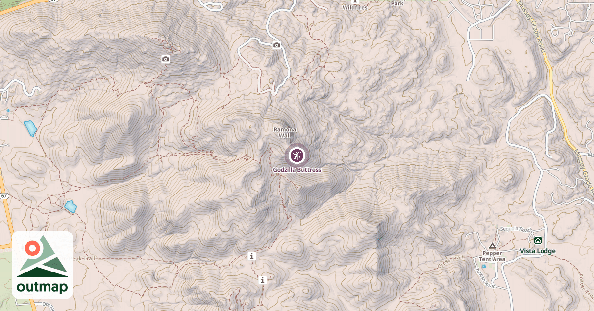 Map of Godzilla Buttress