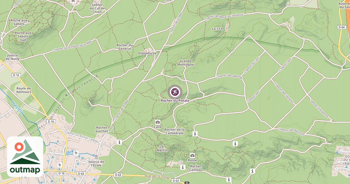 Map of Rocher du Potala