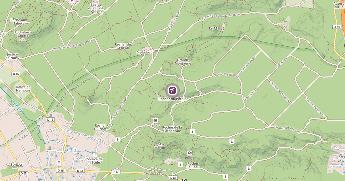 Map preview of Rocher du Potala