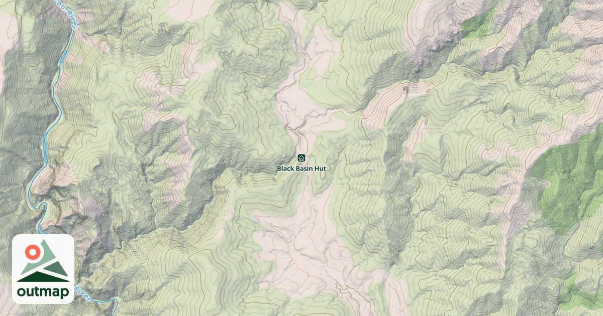 Map of Black Basin Hut