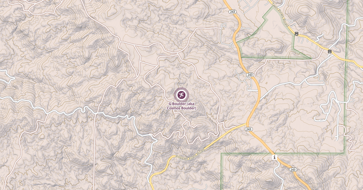Map preview of G Boulder (aka Cosmos Boulder)