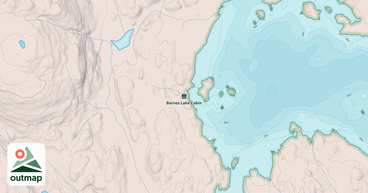 Map of Barnes Lake Cabin