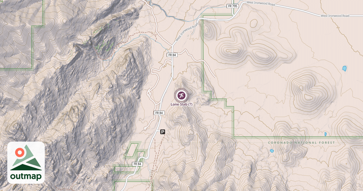 Map of Lone Slab (?)