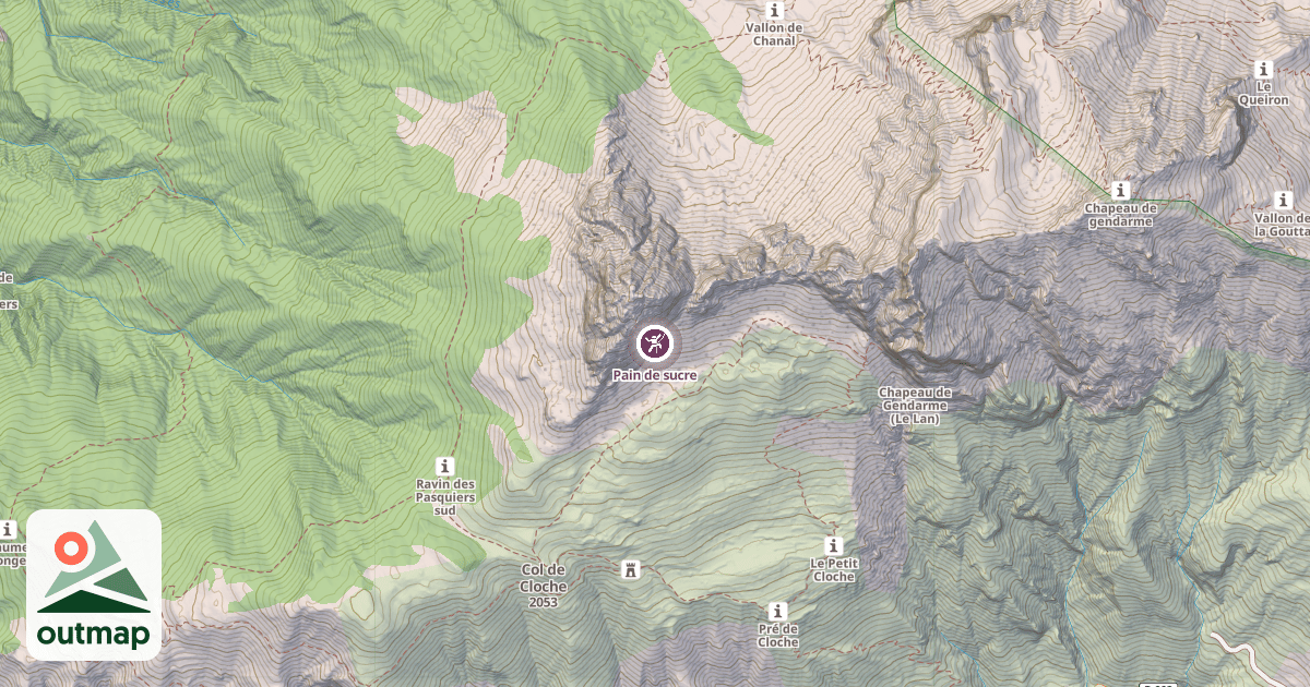 Map of Pain de sucre