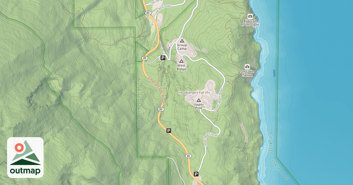 Map of Headbangers Fall