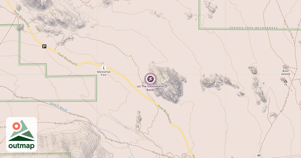Map of (a) The Intimidator Rocks