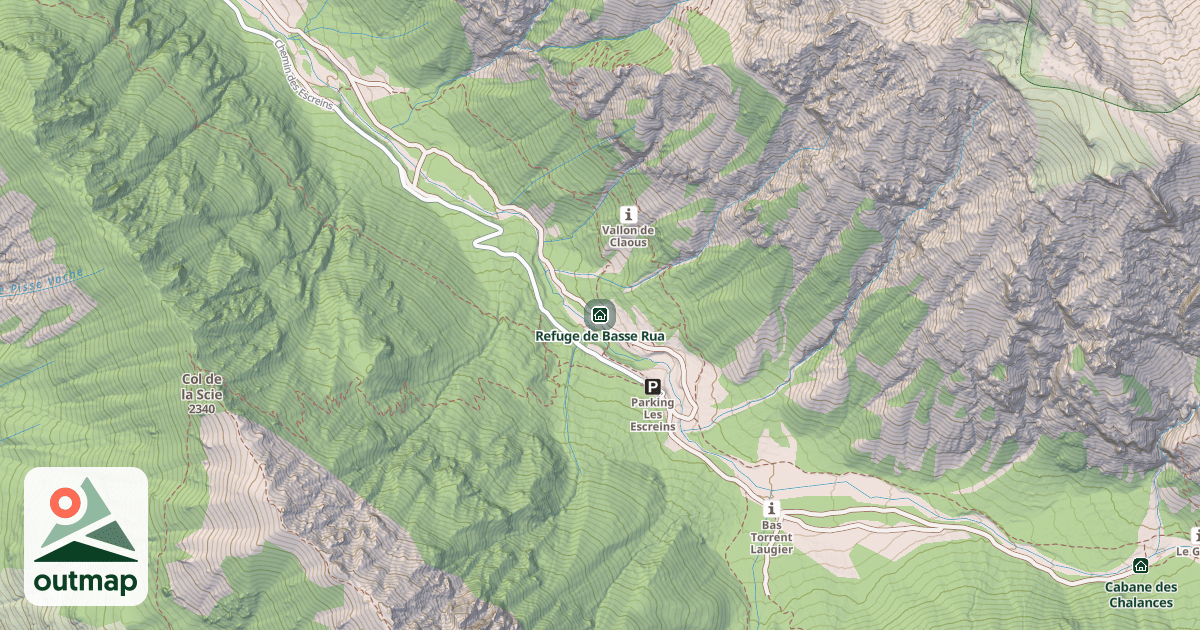 Map of Refuge de Basse Rua