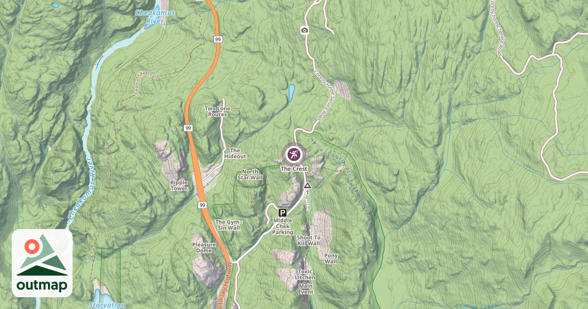Map of The Crest