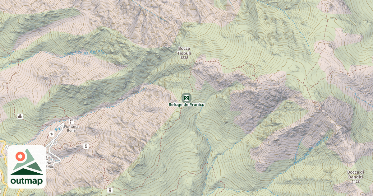 Map of Refuge de Prunicu