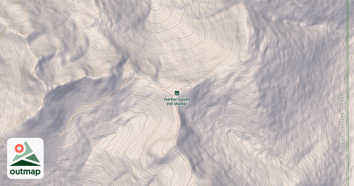Map of Harbor-Gavan Hill Shelter