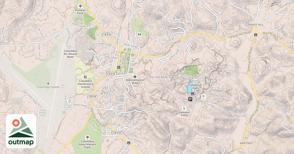 Map of The Cave Route