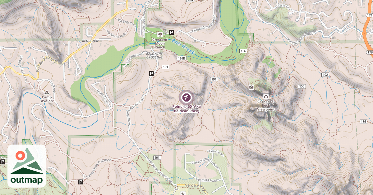 Map of Point 4,460 (Aka Baldwin Rock)