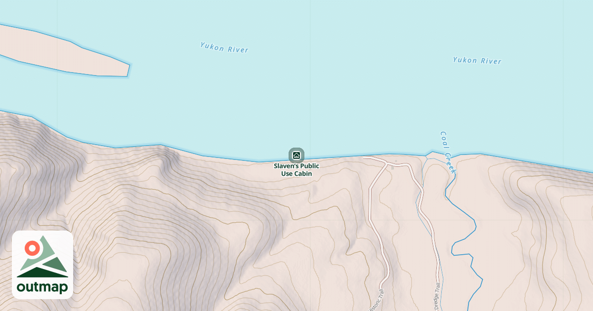 Map of Slaven’s Public Use Cabin