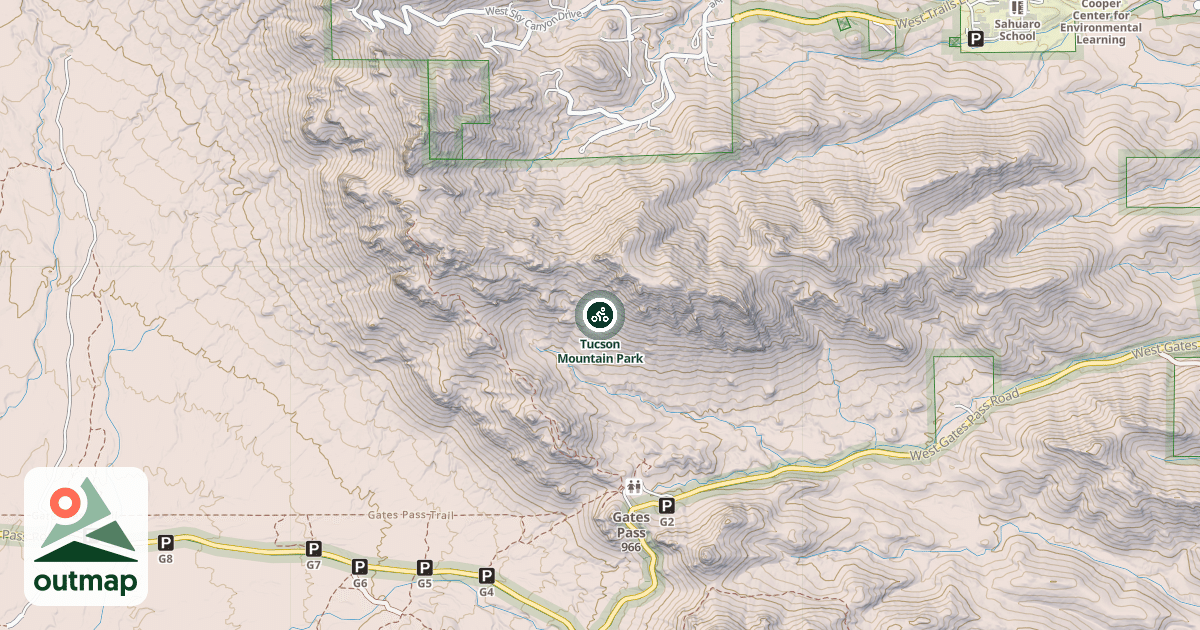 Map of Tucson Mountain Park