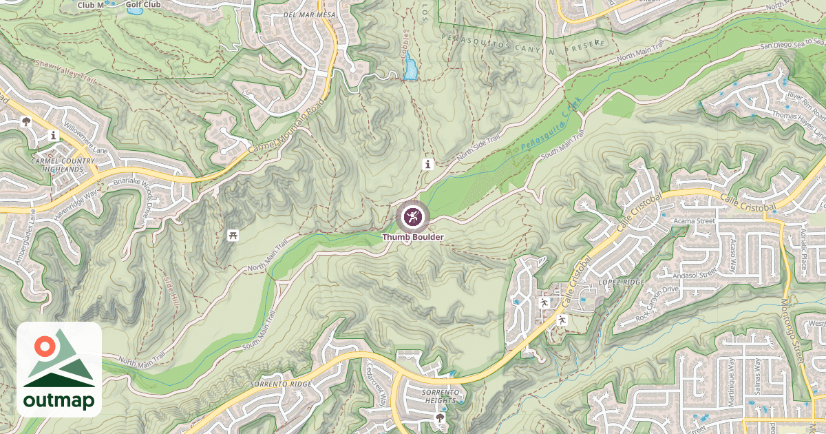 Map of Thumb Boulder