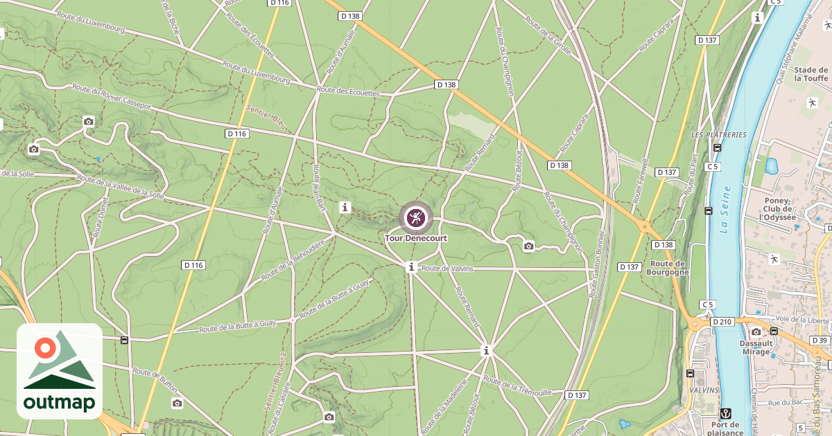 Map of Tour Denecourt