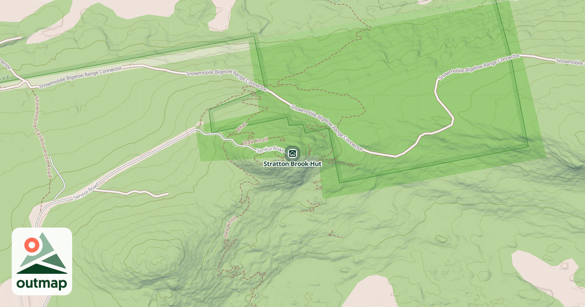 Map of Stratton Brook Hut