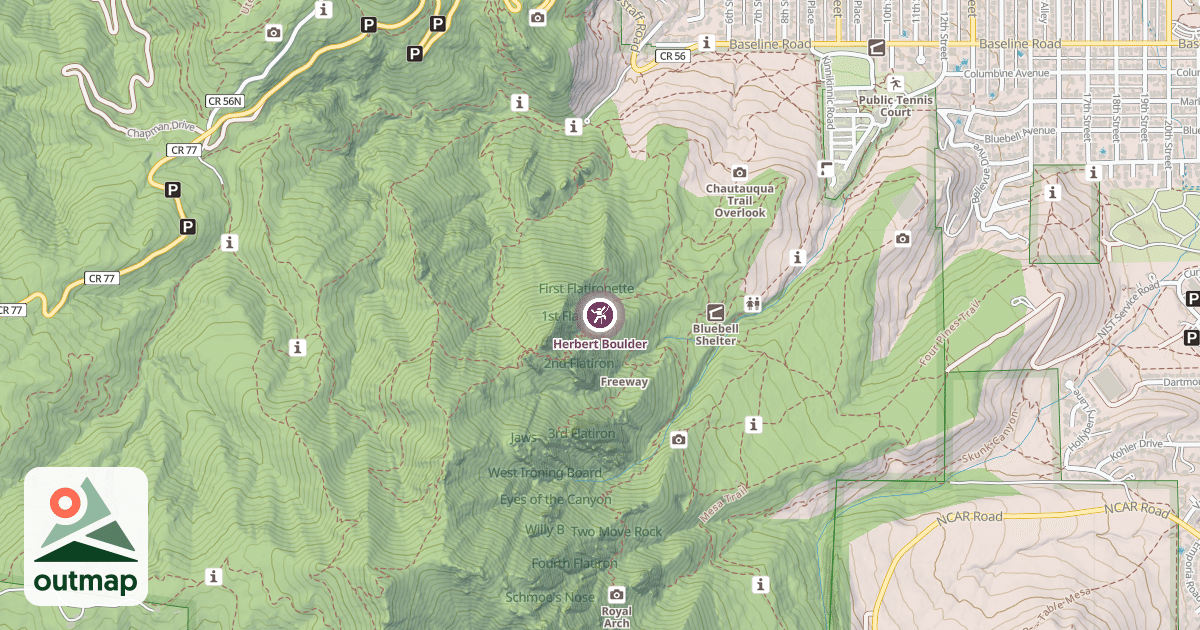 Map of Herbert Boulder
