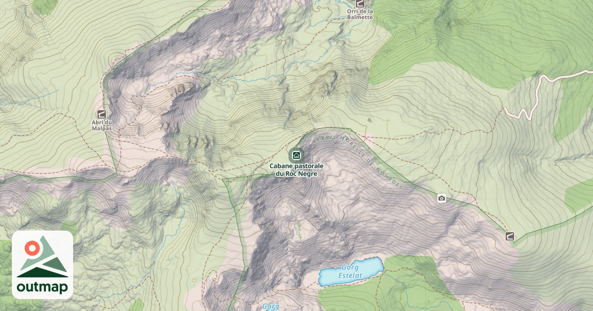Map of Cabane pastorale du Roc Negre