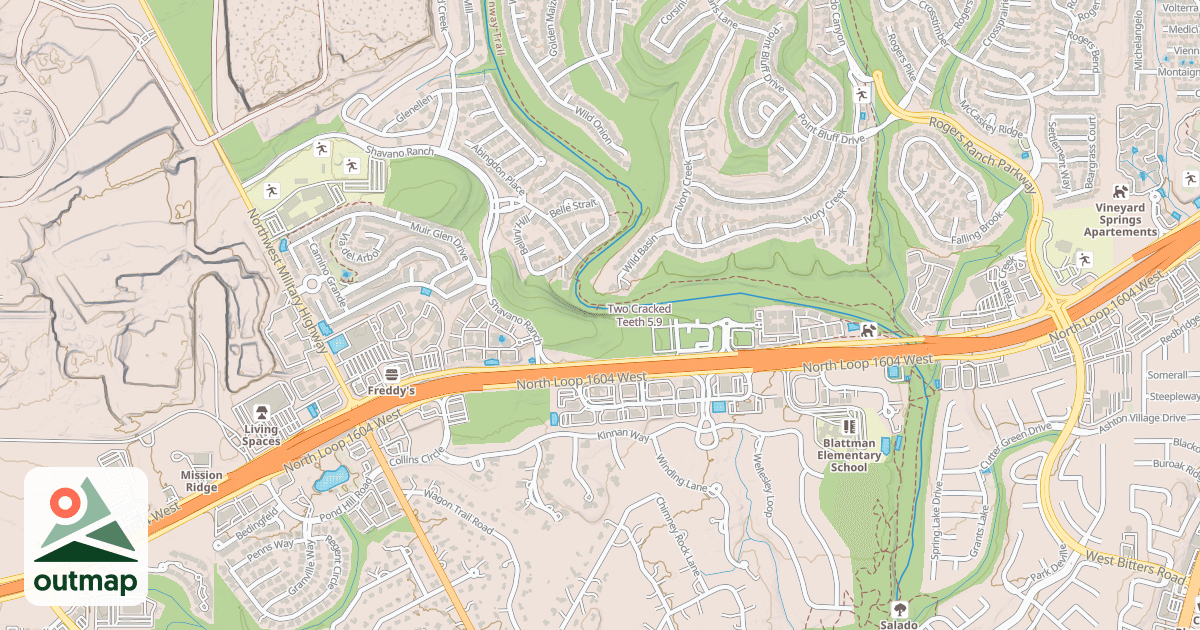 Map of Two Cracked Teeth