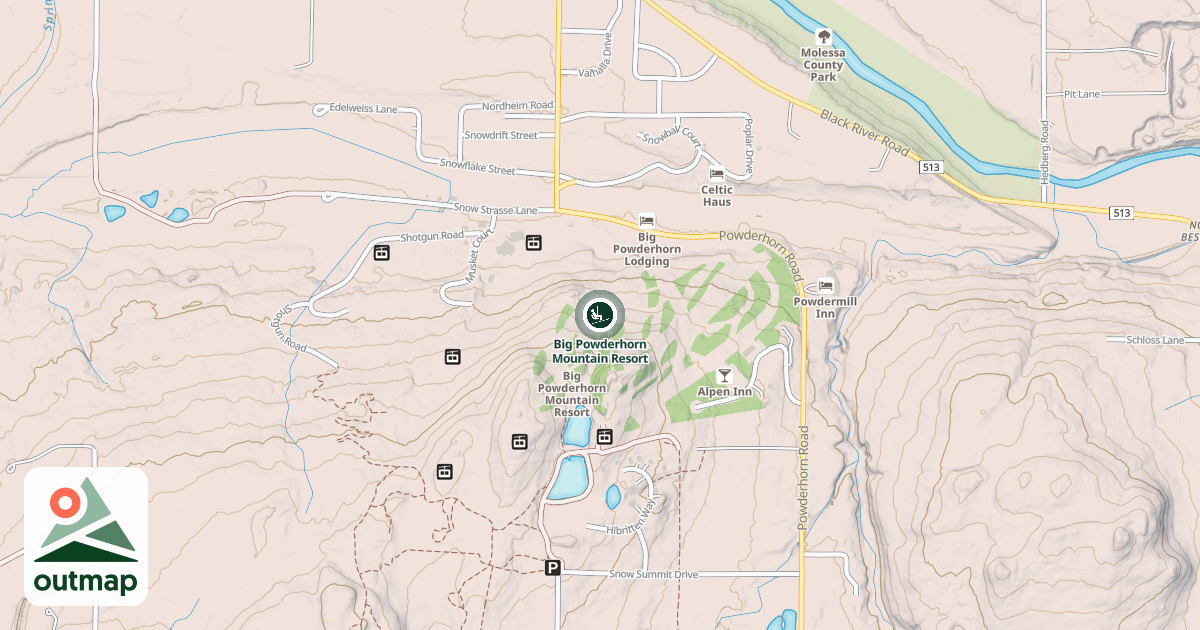 Map of Big Powderhorn Mountain Resort