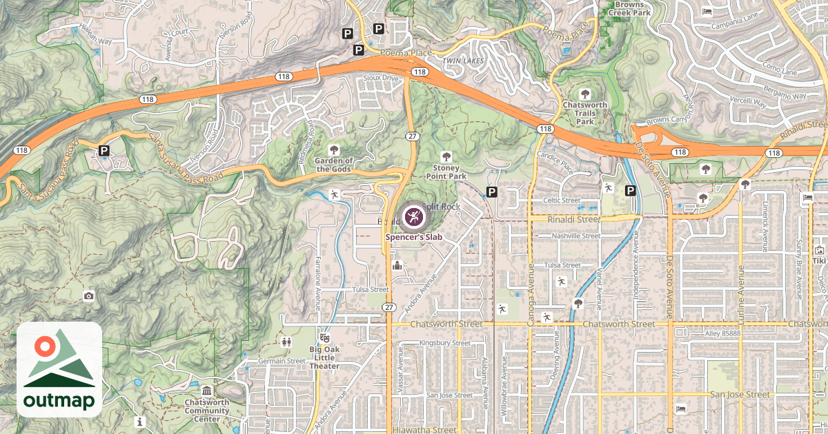 Map of Spencer's Slab
