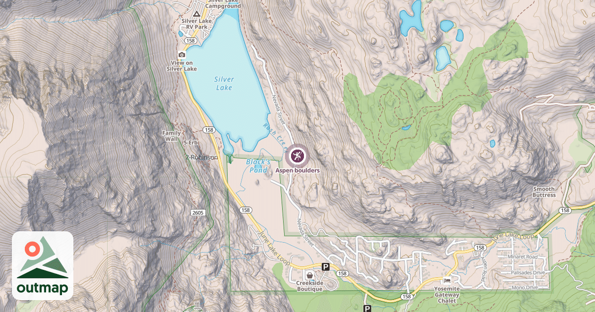 Map of Aspen boulders