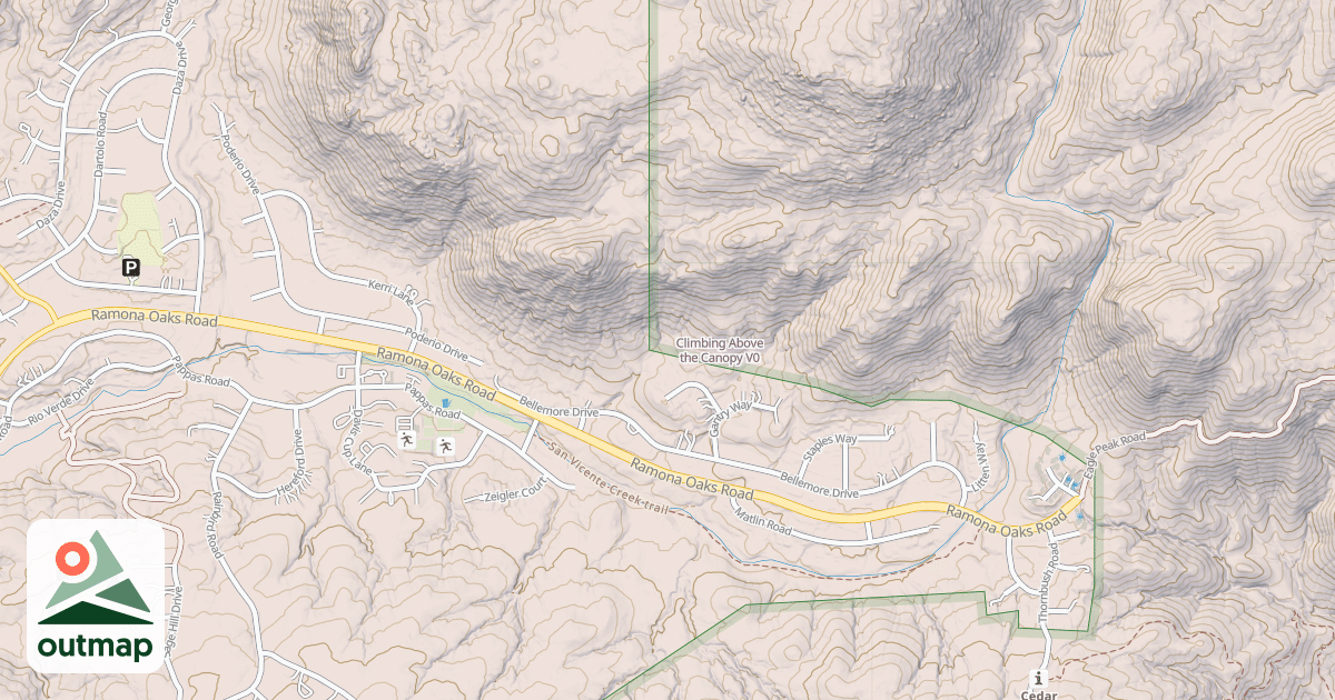 Map of Climbing Above the Canopy