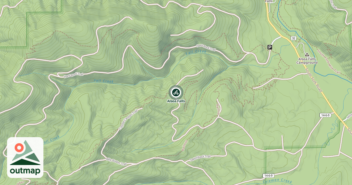 Map of Alsea Falls