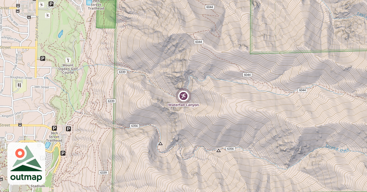 Map of Waterfall Canyon