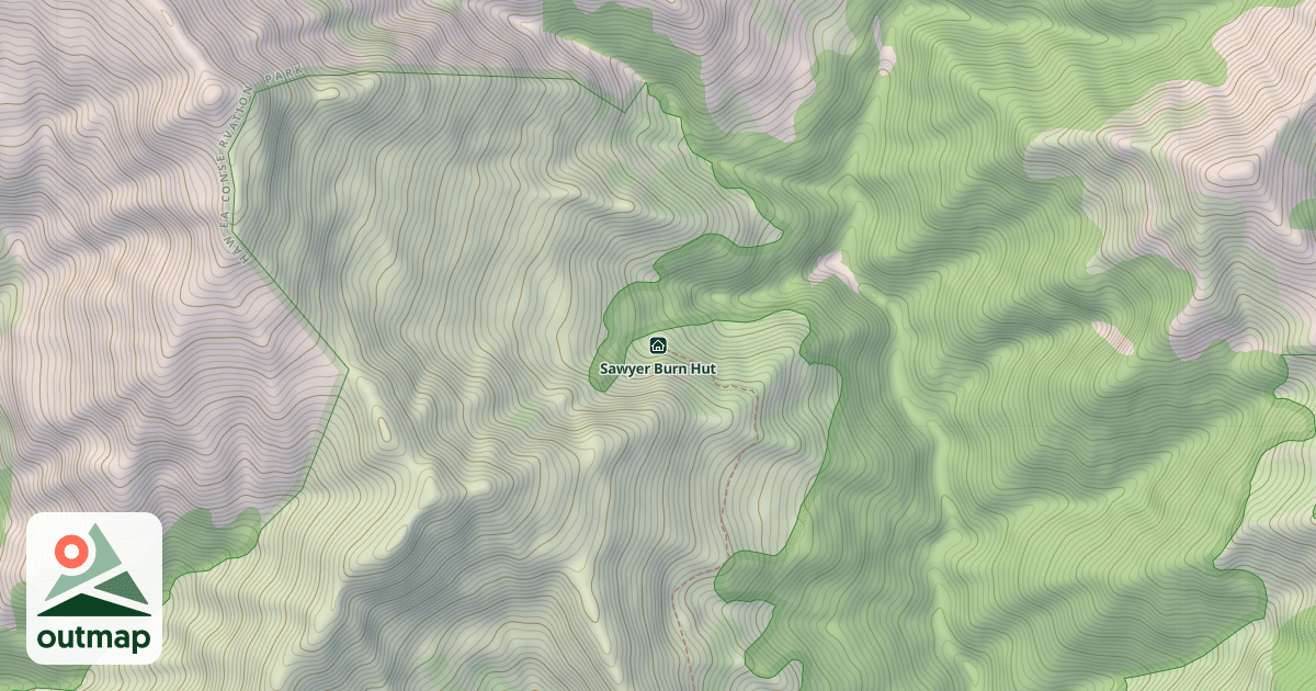 Map of Sawyer Burn Hut