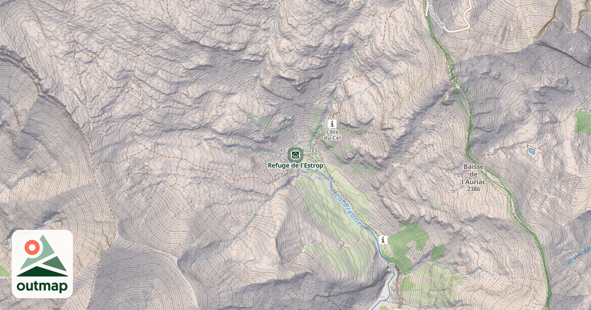 Map of Refuge de l'Estrop
