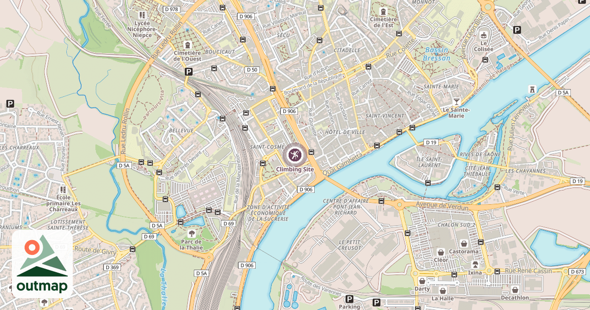 Map of Climbing Site