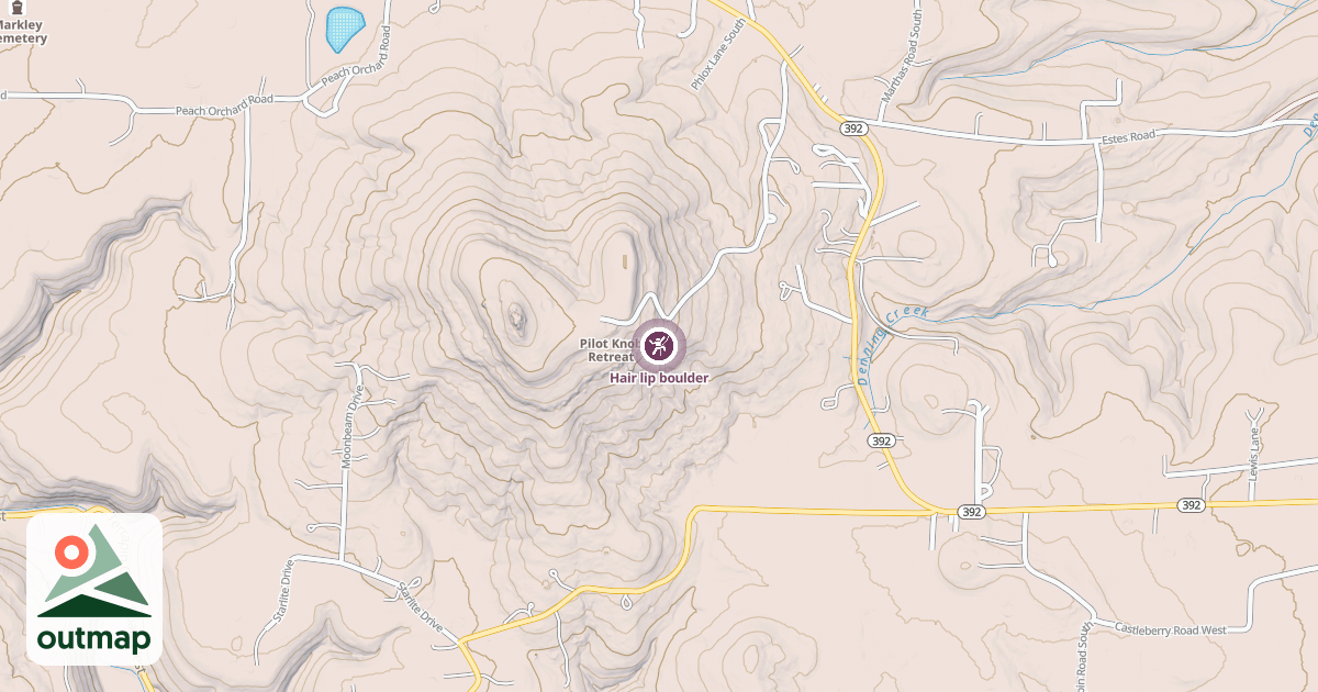 Map of Hair lip boulder