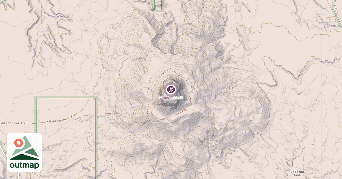 Map of Cabezon Peak