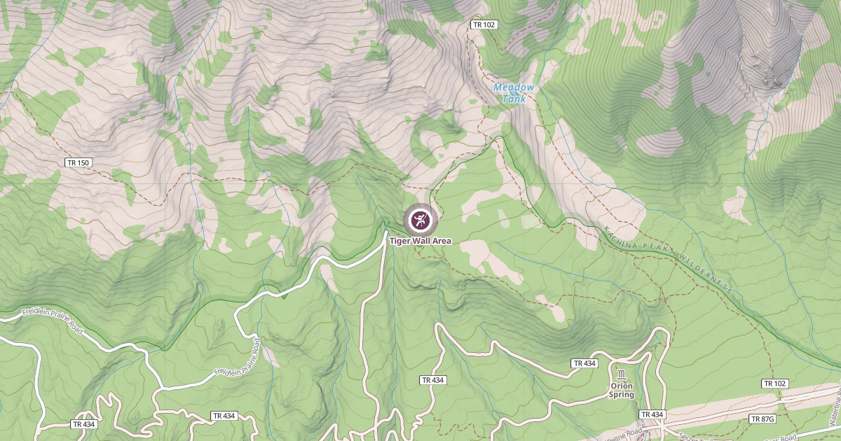 Map preview of Tiger Wall Area
