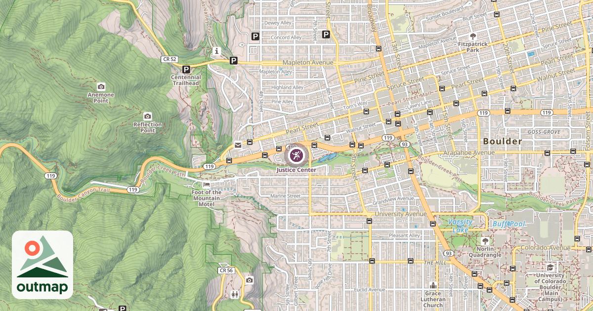 Map of Justice Center