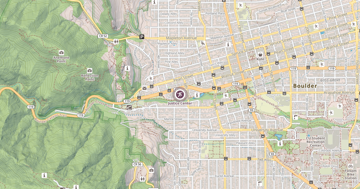 Map preview of Justice Center