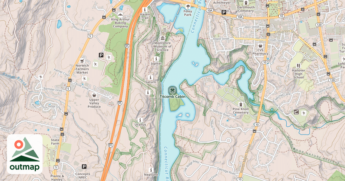 Map of Titcomb Cabin