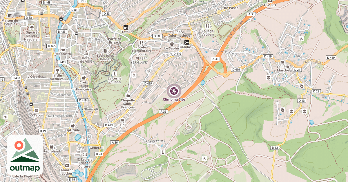 Map of Climbing Site