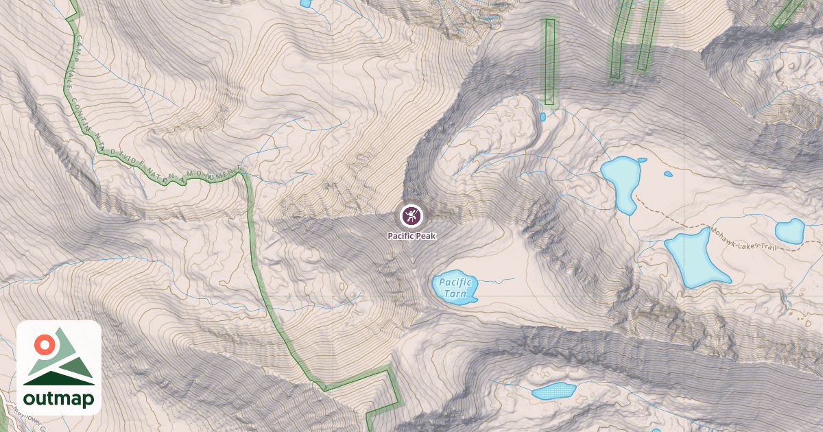 Map of Pacific Peak