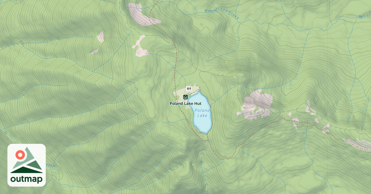 Map of Poland Lake Hut